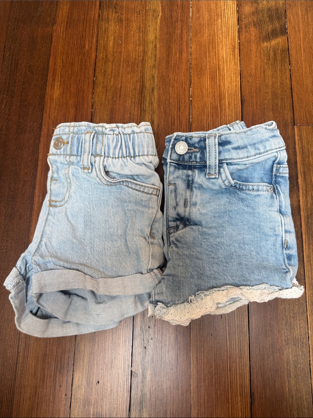 2 Pairs Girls Denim Shorts